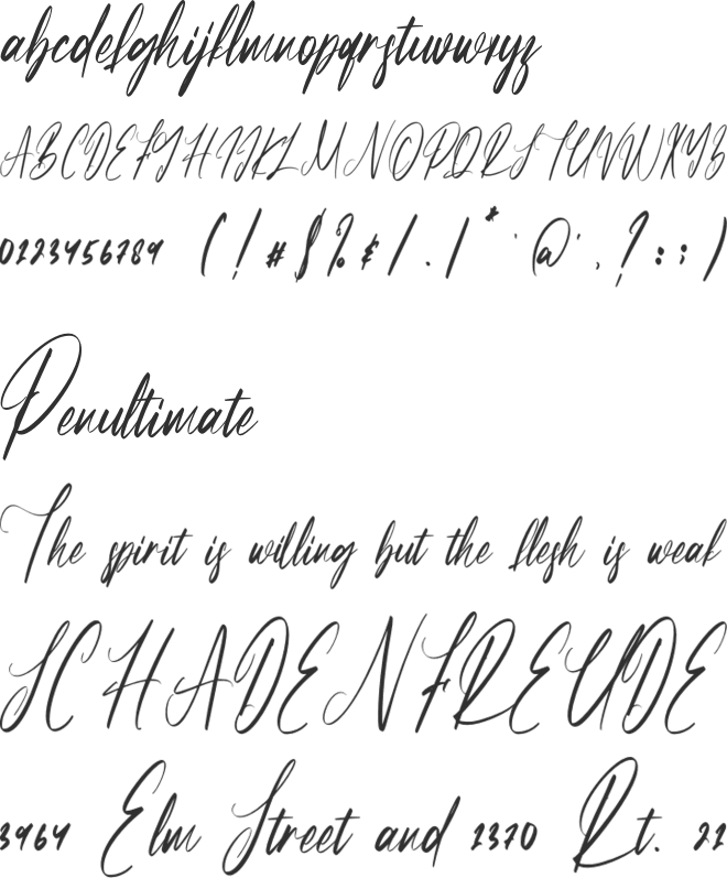 Partiny Agathi font preview