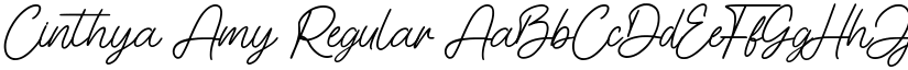 Cinthya Amy Regular font