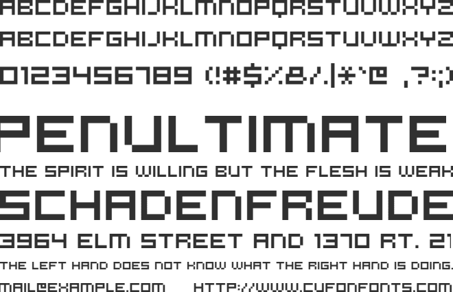 Micro N55 font preview