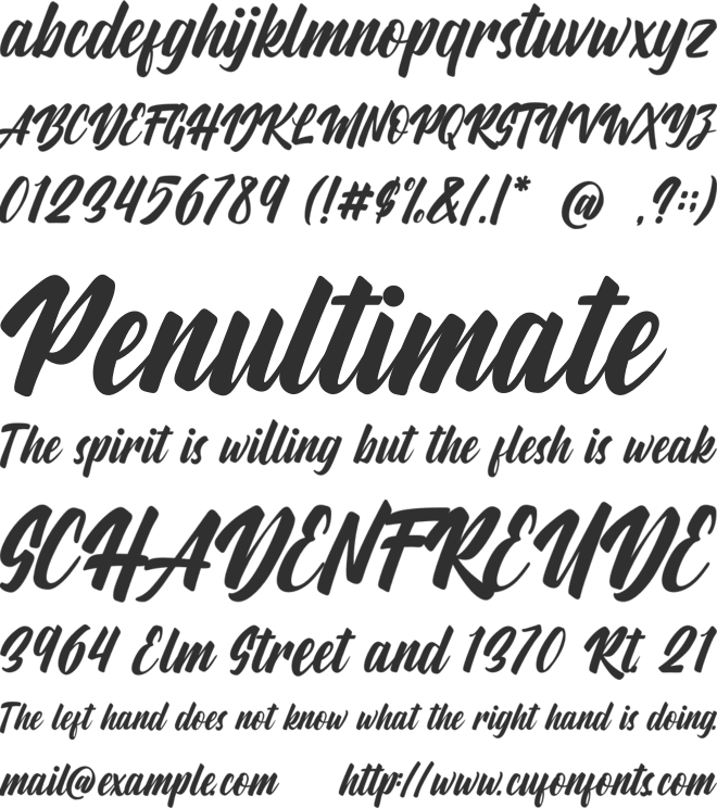 Aylafs font preview