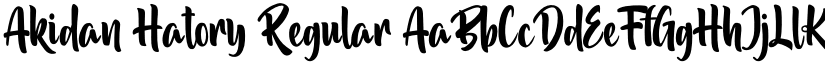 Akidan Hatory Regular font