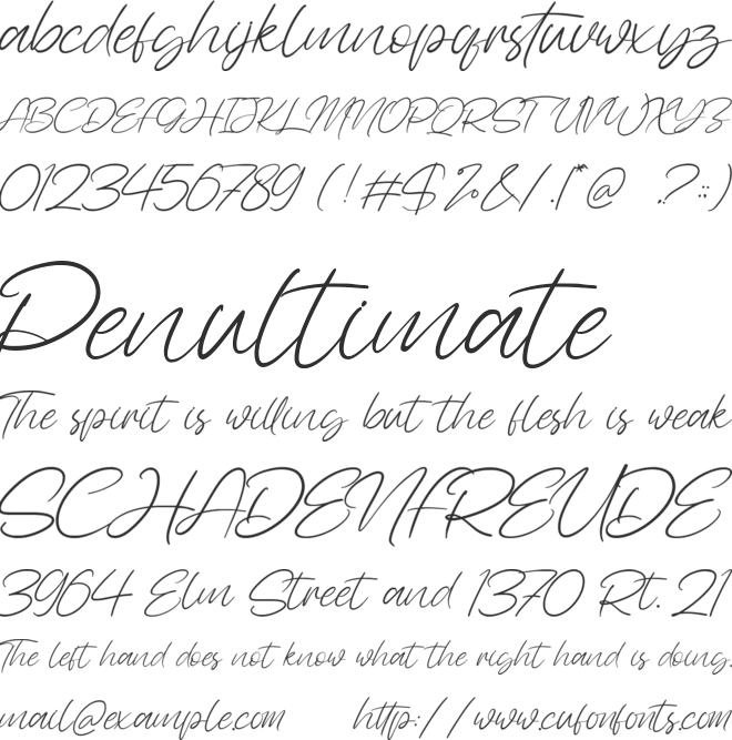 Awejatty font preview
