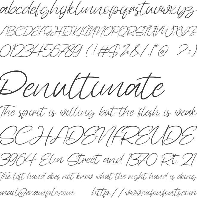 Awejatty font preview