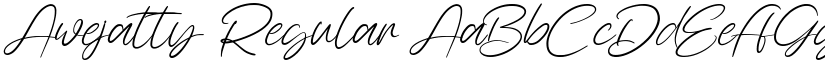 Awejatty Regular font