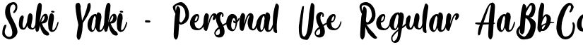 Suki Yaki - Personal Use Regular font