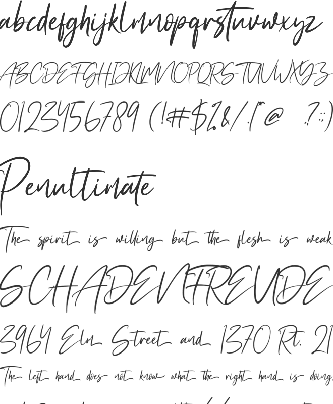 Agatony font preview