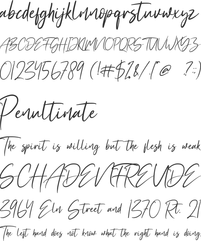 Agatony font preview