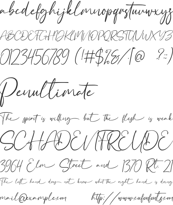 Afronghey font preview