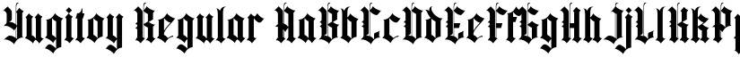 Yugitoy Regular font