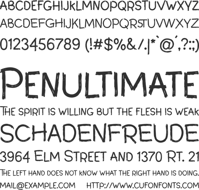 The Swarm font preview