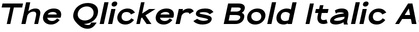 The Qlickers Bold Italic font
