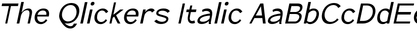 The Qlickers Italic font