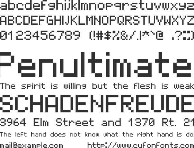 Roses are FF0000 font preview