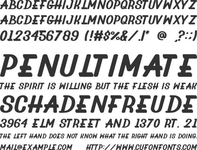 lunoxia font preview