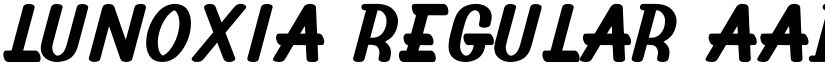 lunoxia Regular font