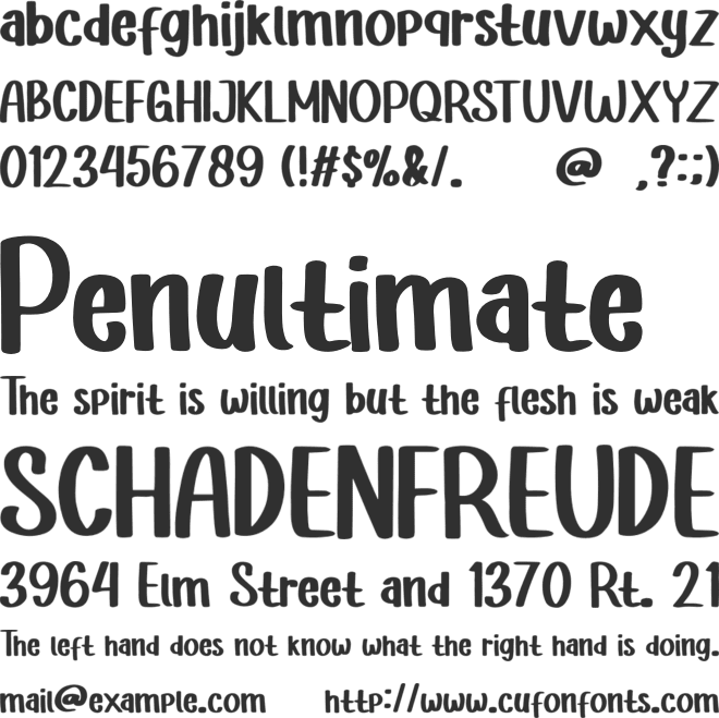 The Lima font preview