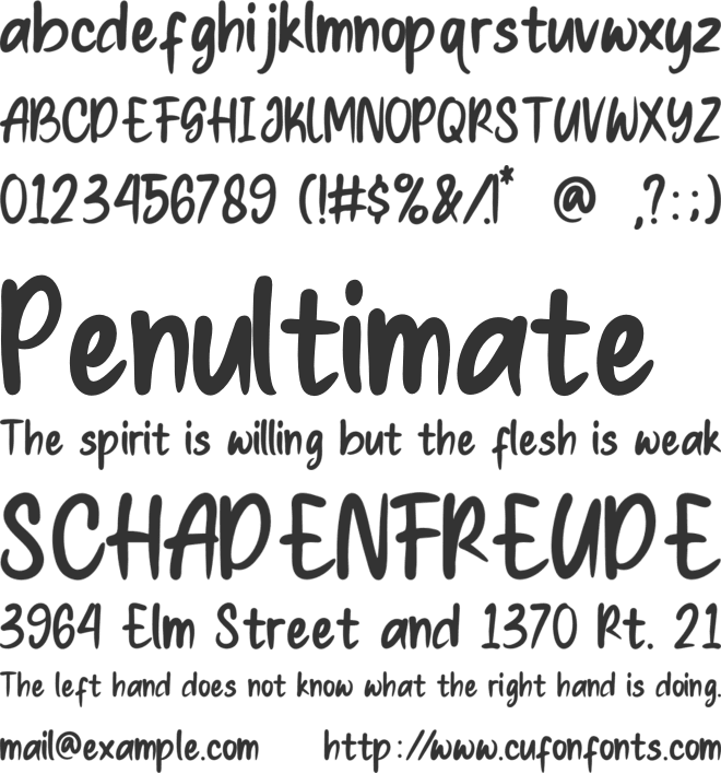 Blue Yellow font preview