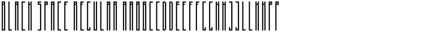 Black Space Regular font