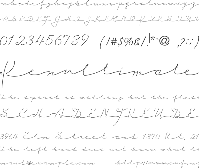 Carefour font preview