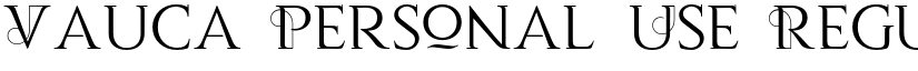Vauca Personal Use Regular font