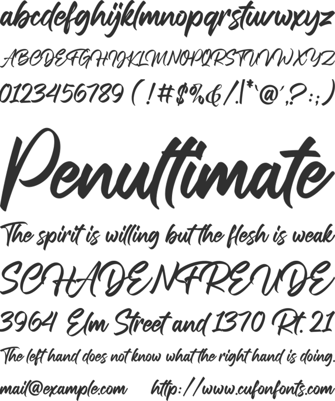 Fall in love font preview