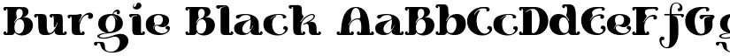 Burgie Black font