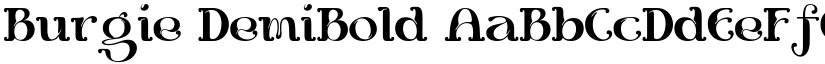 Burgie DemiBold font