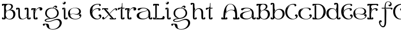 Burgie ExtraLight font