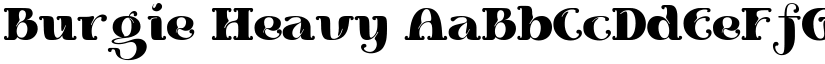 Burgie Heavy font