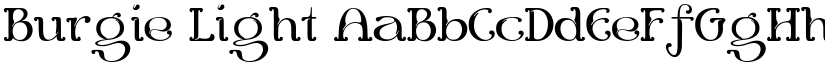 Burgie Light font