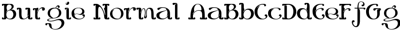 Burgie Normal font