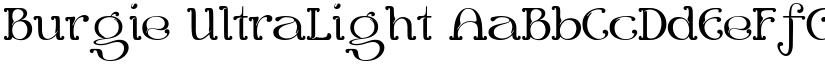 Burgie UltraLight font