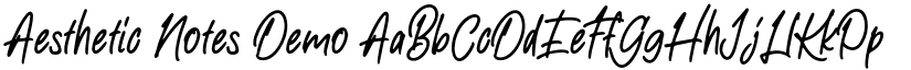 Aesthetic Notes Demo font