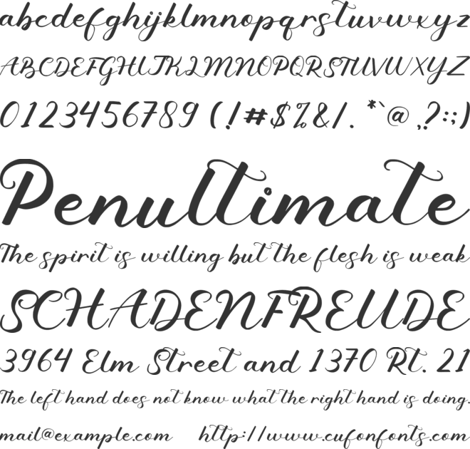 Melline font preview