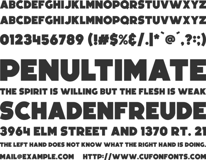 Boldfinger font preview