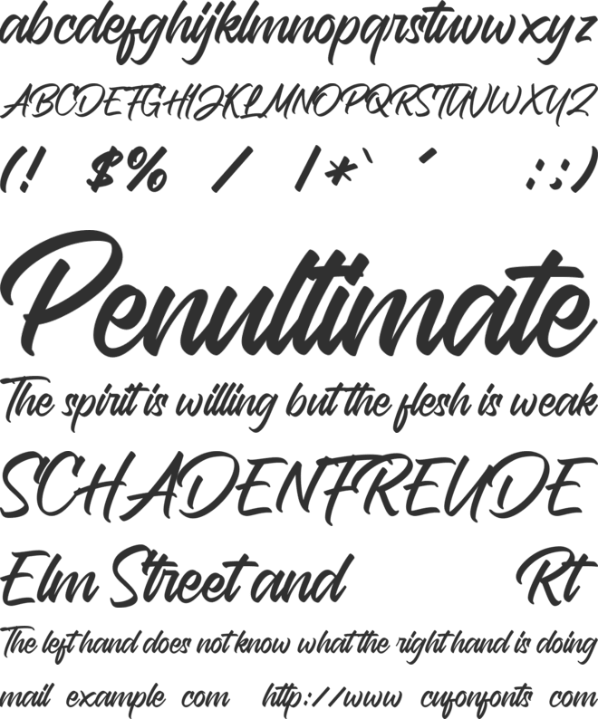 Rebellion Knight Personal Use O font preview