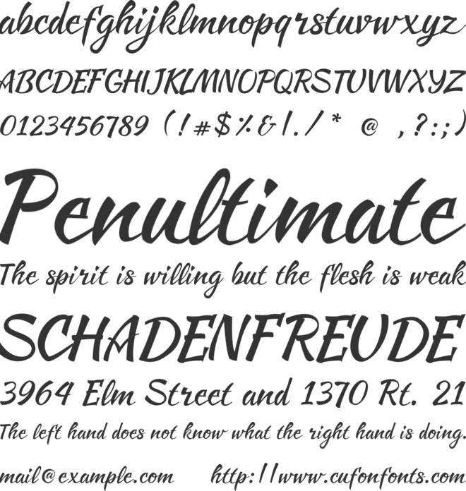 Seminyak font preview