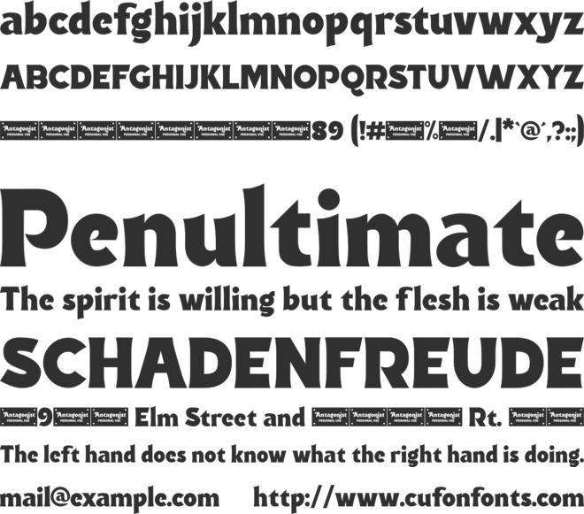 Antagonist - Personal Use font preview