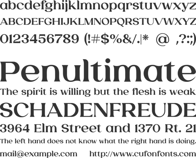 Laviossa font preview