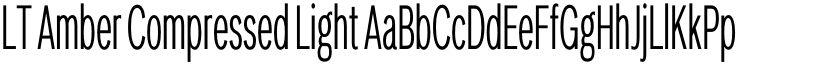 LT Amber Compressed Light font