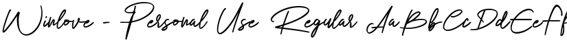 Winlove - Personal Use Regular font
