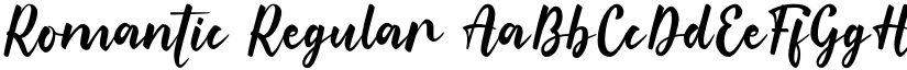Romantic Regular font