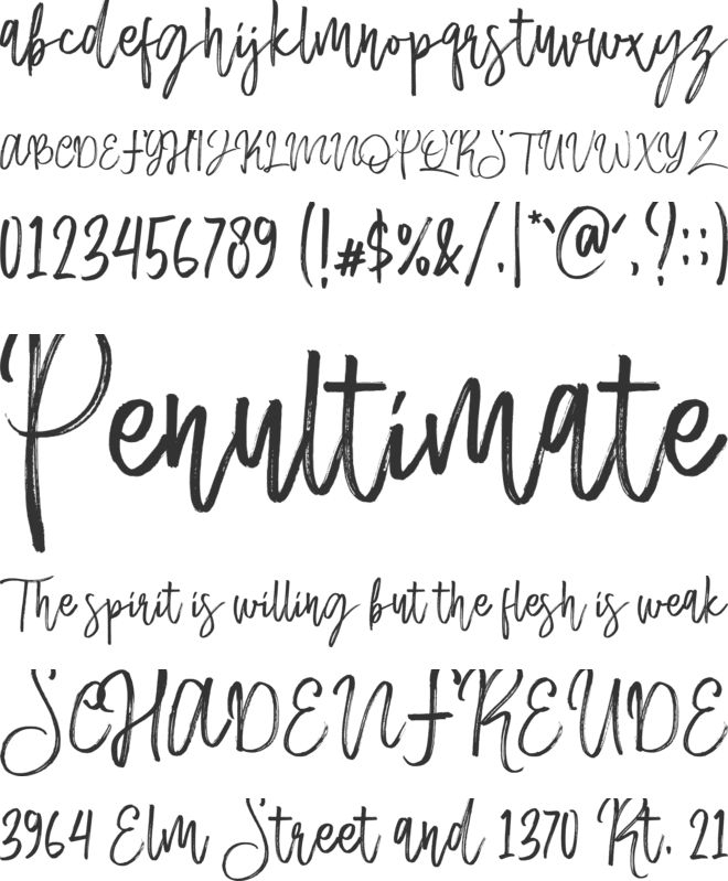 Mallika - Personal use font preview