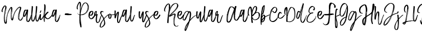 Mallika - Personal use Regular font