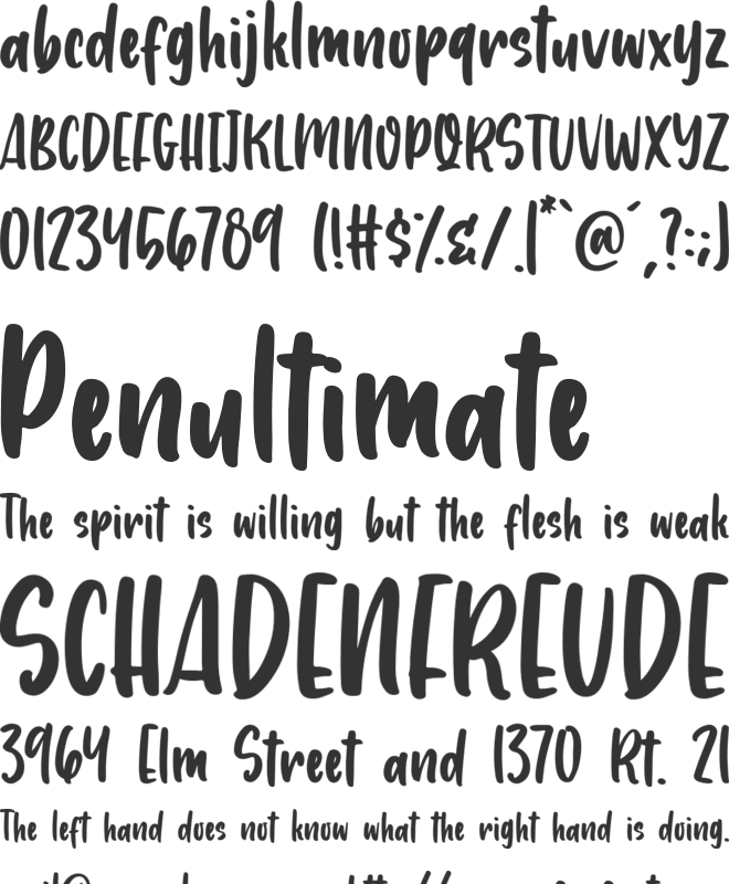 Lemon Sorbet font preview
