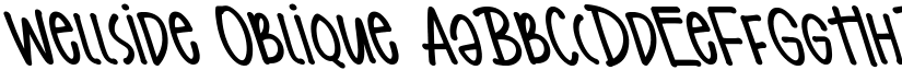 Wellside Oblique font