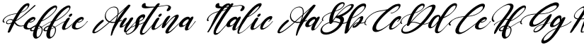 Keffie Austina Italic font