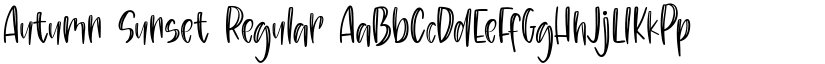 Autumn Sunset Regular font