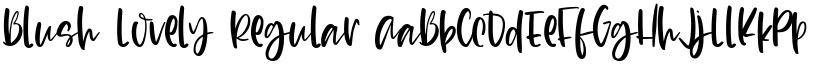 Blush Lovely Regular font