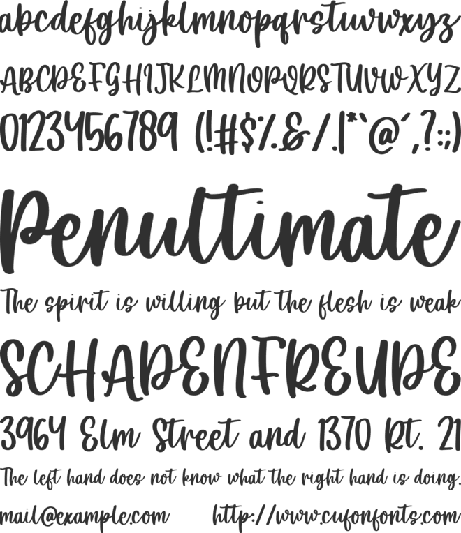 Artsy font preview